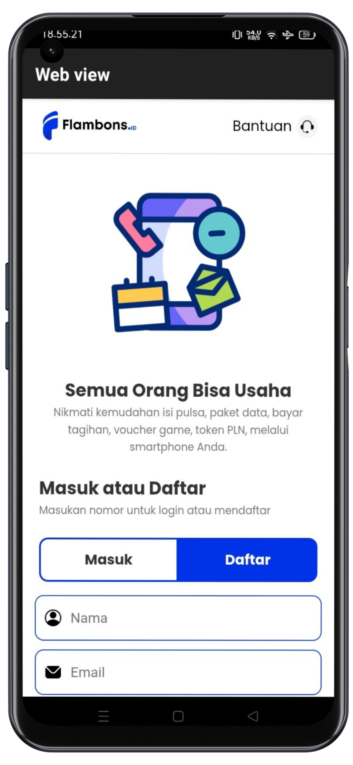 Script Daftar V1