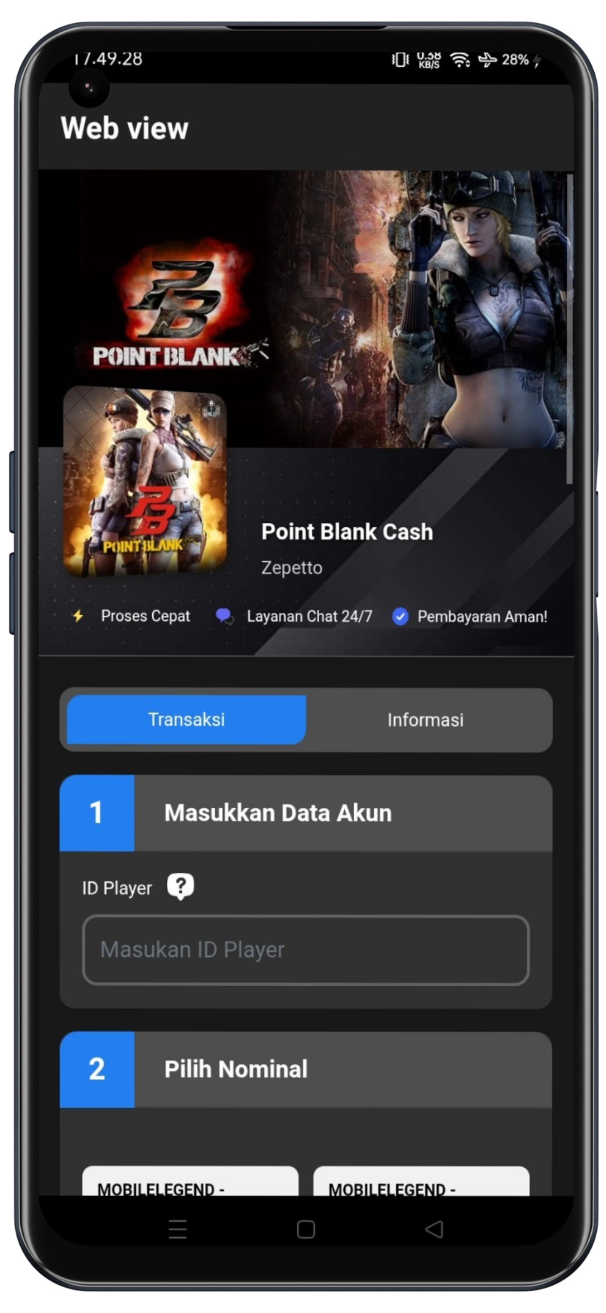 Voucher Point Blank Cash